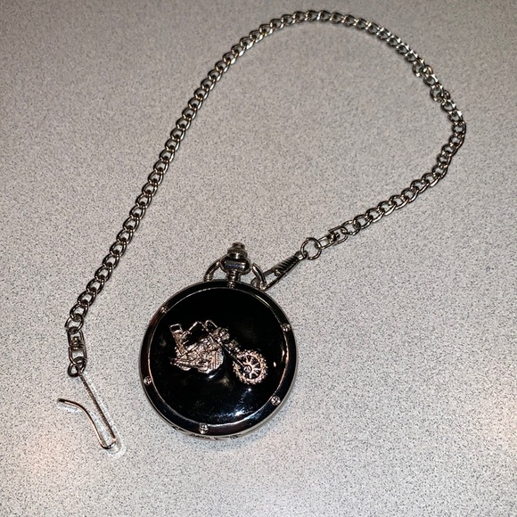 Other - Chopper Motorcycle Pocket Watch With 15” Hang Chain